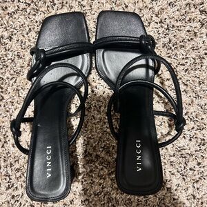 Black Strappy Women's Sandals